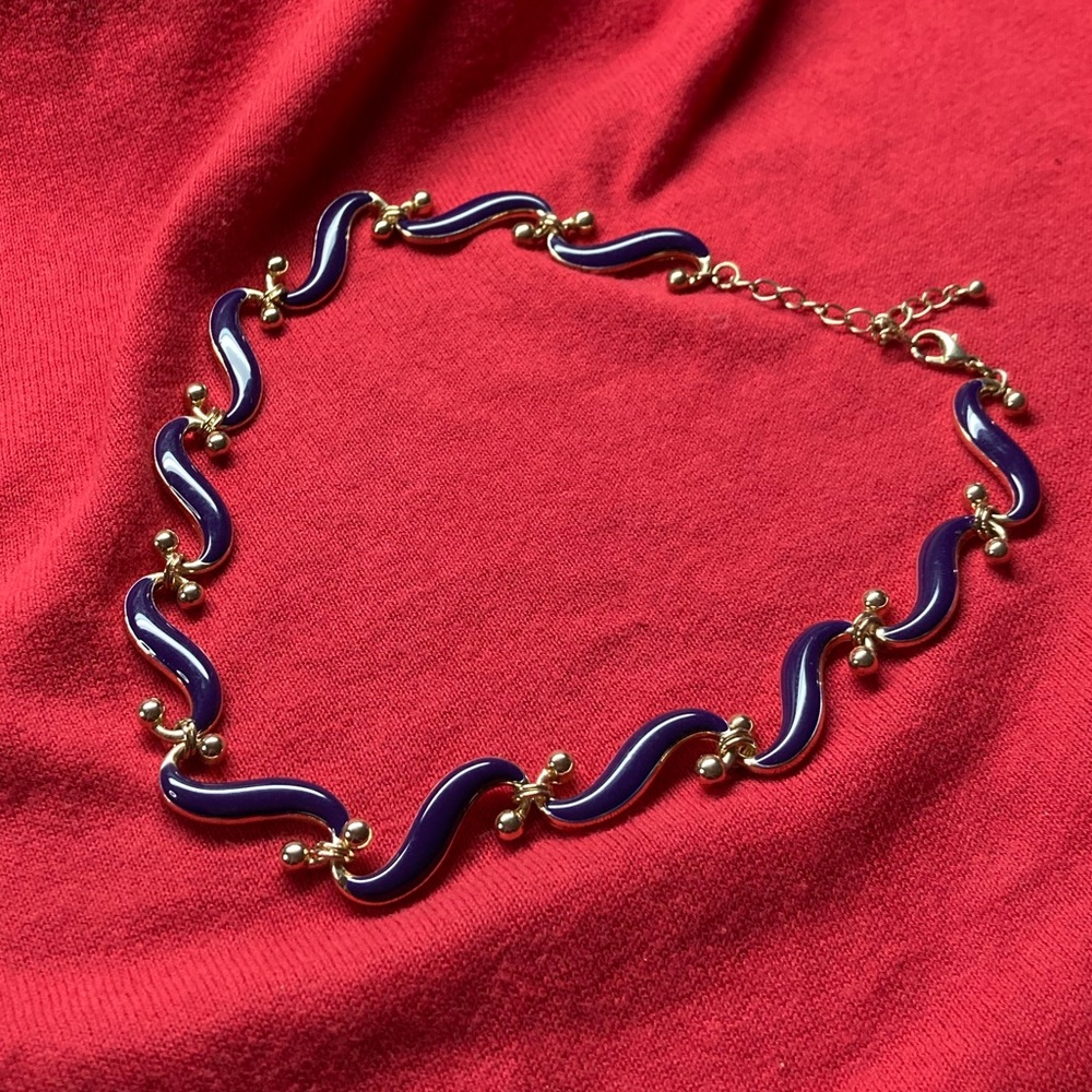 Blue statement necklace